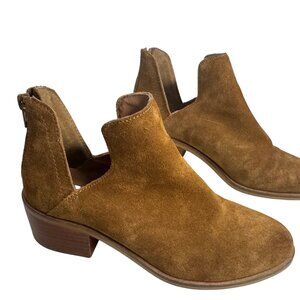 Share Steve Madden Lancaster Suede Ankle Boots Women’s 6M Tan Block Heel Booties